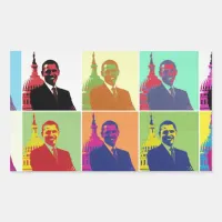 President Obama Pop Art Rectangular Sticker