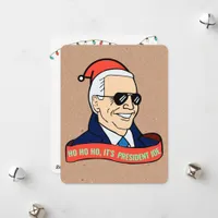 Funny President Joe Biden Christmas Greeting Card