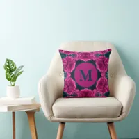 Pretty Pink Petunia Kaleidoscope Throw Pillow