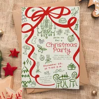 Hand Write Christmas Party Invitation