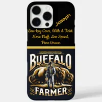 Buffalo Farmer Stands Proudly With Majestic Bison iPhone 16 Pro Max Case