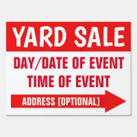 18" x 24" Custom Double Sided Yard Sale Sign