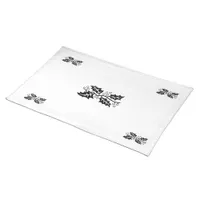 Placemat - Holly leaves in Black and White