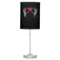Skeleton Hands Heart Cute Table Lamp