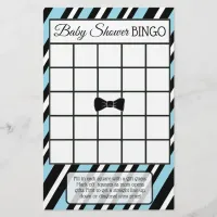 Blue and Black Bowtie Boy baby shower games Flyer