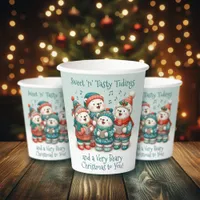 Cute Polar Bears Sing Have a Very Beary Christmas! Paper Cups