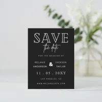 Minimalist Stylish Handwritten Save the Date Announcement Postcard