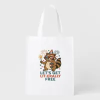 Let's Get Lit-erally Free Design - Fun Party Quote Grocery Bag
