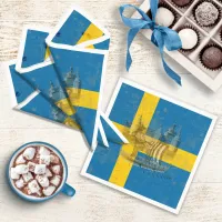 Flag and Symbols of Sweden ID159 Napkins