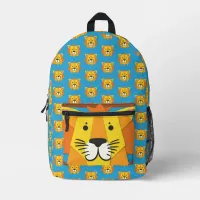 Bright Colorful Cheerful Lion Printed Backpack