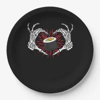 Skeleton Hand Heart Lazy - Halloween Costume Sushi Paper Plates