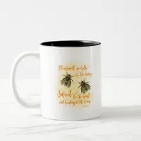 Pleasant words bee Bible Quote Two-Tone Coffee Mug