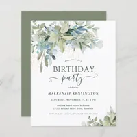 Budget Modern Eucalyptus Birthday Party