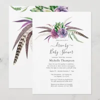 Mystical Succulents Drive By Bridal or Baby Shower Invitation