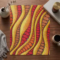 Warm Boho Terracotta Organic Wave Pattern Jigsaw Puzzle