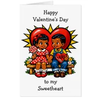 Jumbo Happy Valentine's Day Retro Pop Art Vintage Card