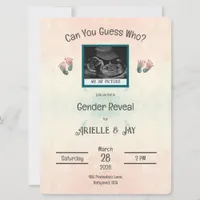 "Guess Who" Gender Reveal Ultrasound Baby Shower