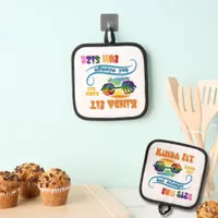 Kinda Fit Funny Gym Fitness Rainbow Pot Holder