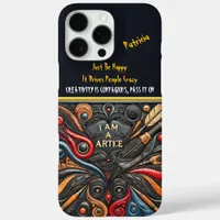 Eye-Catching Art with Bold Swirls iPhone 16 Pro Max Case