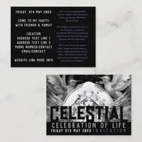Celestial Goddess Life Celebration Birthday Flyer Business Card