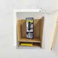  Liminal Space Vintage Payphone Postcard