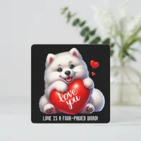 Cute Valentine Puppy - Valentine's Day Card