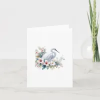 Tropical Bird Coastal Egret Blank Note Card