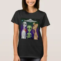 A Grey, Little Green, Anunnaki Alien Drawing  T-Shirt