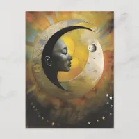 Woman in the Moon Postcard