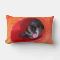 Sugar Glider in Orange Hanging Bed Lumbar Pillow