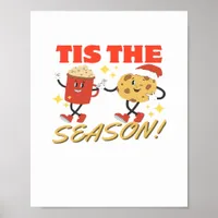 Tis The Season Christmas Retro Characters Poster