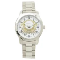 Elegant Timeless Soft Gold Foliage Watch