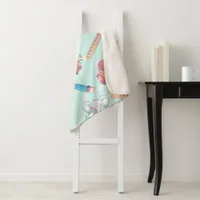 Back to School Elephant Pattern Sherpa Blanket
