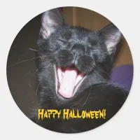 Yawn...Happy Halloween! Classic Round Sticker