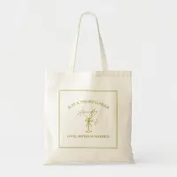 "Tini Bit Longer" Dirty Martini Olive Bachelorette Tote Bag