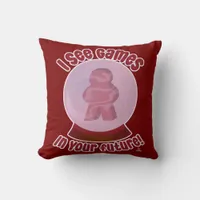 Future Games Crystal Ball Prediction Slogan Throw Pillow