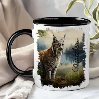 Bobcat in Forest Clearing  Mug