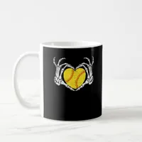 Skeleton Hands Heart Halloween Costume Softball Coffee Mug