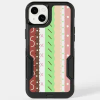 Boho Brown, Burgundy, Green and Mauve Whimsical 