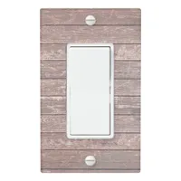 rustic farmhouse reclaimed wood board panels print light switch cover