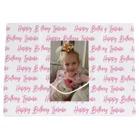 Personalized Happy Birthday Photo  Large Gift Bag