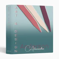 Art pencils in sweet colors 3 ring binder