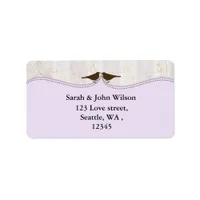 purple bird cage, love birds return address labels