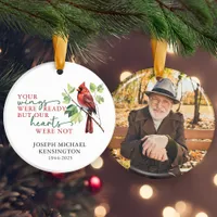 Cardinal Remembrance Memorial Keepsake Photo Ceramic Ornament