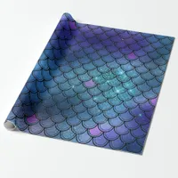 Glitter Mermaid Scales Pattern Wrapping Paper