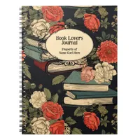 Vintage Books and Roses Reader's Journal Diary