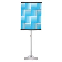 Lamp -  Tiles of Blue Ombre Stripes