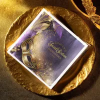 Masquerade Sweet 16 Purple Gold ID1032 Paper Dinner Napkins