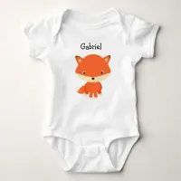 Personalized little Fox One Piece Baby Tee