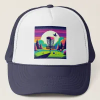 Pixel Art Disc Golf Course Trucker Hat